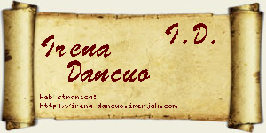 Irena Dančuo vizit kartica
